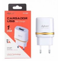 Adaptador de corrente 1 USB 1A branco Adaptador de corrente 1 USB 1A branco