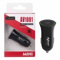 Adaptador auto 1 USB 1A preto Adaptador auto 1 USB 1A preto