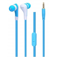 Auriculares stereo com microfone incorporadoAZUL Auriculares stereo com microfone incorporadoAZUL