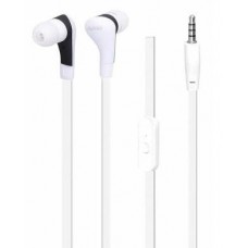 Auriculares stereo com microfone incorporado branco