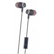 Auriculares IN-EAR silicone com microfone PRATA Auriculares IN-EAR silicone com microfone PRATA