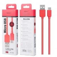 Cabo 2A USB micro USB 1m vermelho