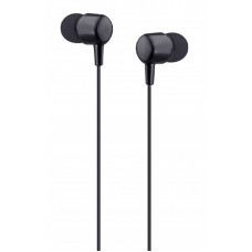 Auriculares com microfone preto