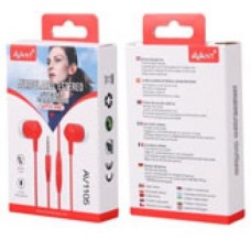 Auriculares com microfone vermelho