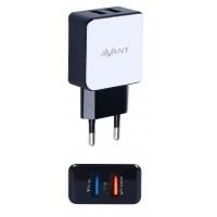 Adaptador de corrente 2 USB 2A bicolor