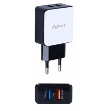 Adaptador de corrente 2 USB 2A bicolor