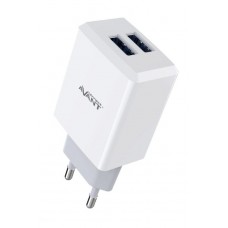 Carregador de corrente 2 USB 2.4A + cabo LIGHTNING