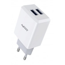 Carregador de corrente 2 USB 2.4A + cabo TIPO C