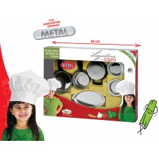 Trem de cozinha em metal