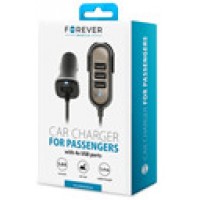 Adaptador auto 4 USB 5,8A extensor 1,4m PC-01 para passageiros