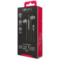 Auriculares com microfone MUSIC SOUL TYPE-C preto