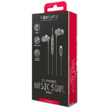 Auriculares com microfone MUSIC SOUL TYPE-C preto