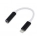 Adaptador IPHONE 8-PIN-AUDIO JACK 3,5 mm preto