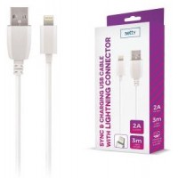 Cabo 2A USB lightning 3m branco
