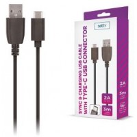 Cabo 2A USB tipo C 3m branco