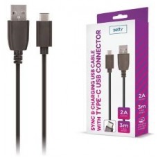 Cabo 2A USB tipo C 3m branco